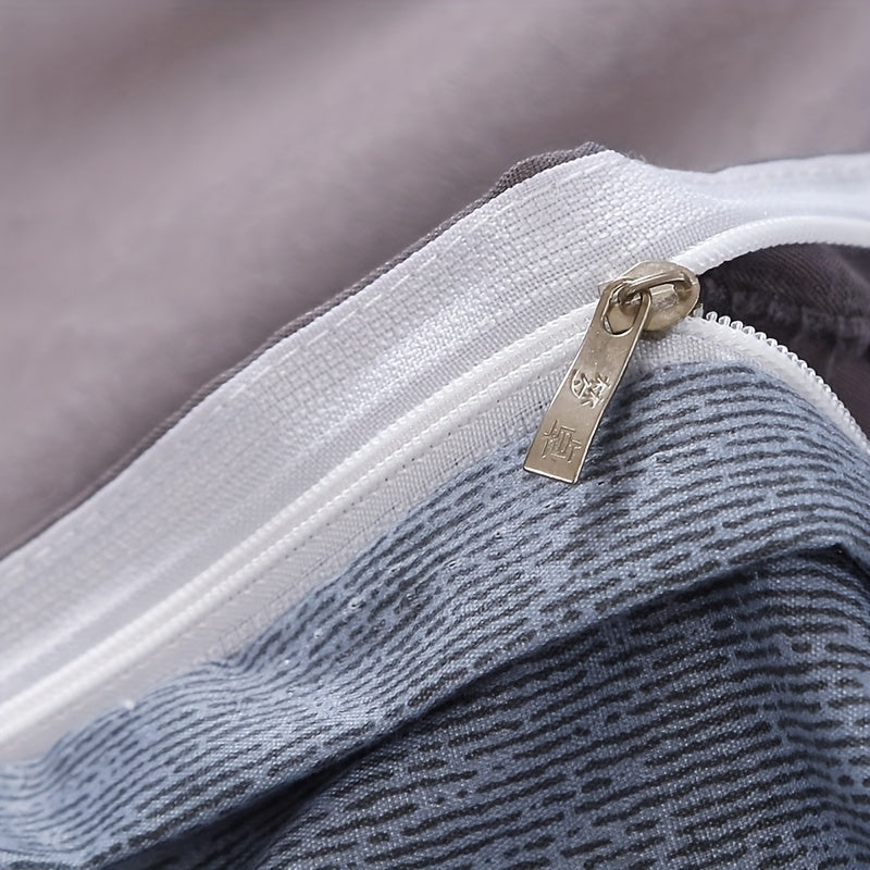 Conjunto de cama novo, confortável e respirável, com 4 peças: 2 fronhas, 1 capa de edredão e 1 lençol de baixo com elástico - Under Mount Fuji