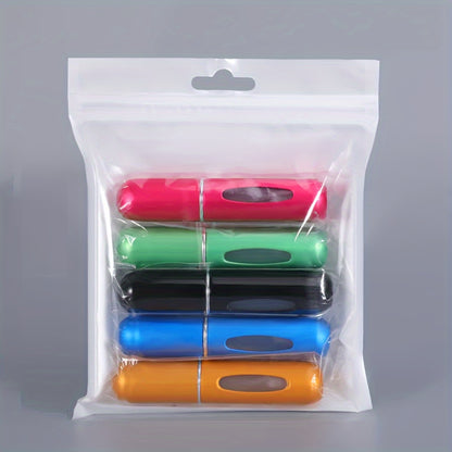 5pcs Mini Perfume Atomizer: Portable, Refillable, and Travel-Friendly Fragrance Bottles - 5ml
