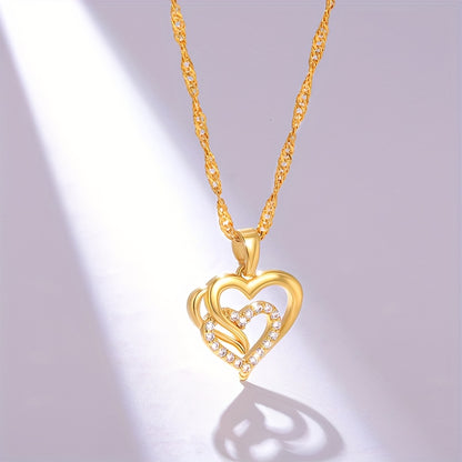 925 Silver Necklace with a Lovely Heart-Shaped Pendant for Ladies, a Perfect Gift for Ladies on Holidays And Birthdays, Suitable for Banquets And Festivals, Comes with a Gift Box.