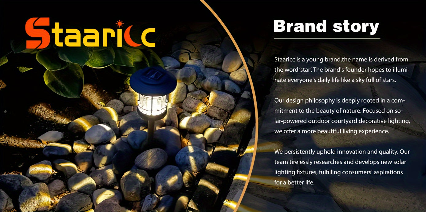 Staaricc 6/ 4/ 2pcs Solar Wall Light, Outdoor 6 LED Deck Lights, Wall Light, For Courtyard, Street, Fence, Garage, Garden Perfect Decoration