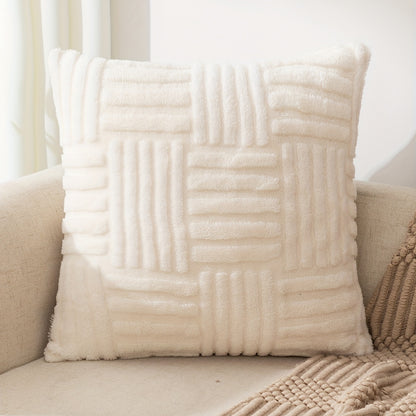 1pc Bohemian Snowflake Velvet Throw Pillow Cover - Soft and Stylish Living Room Decor with Zipper Closure
