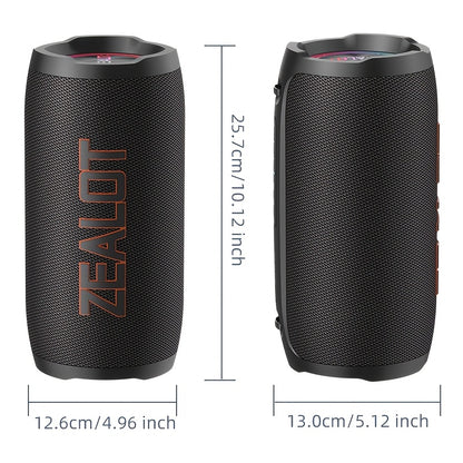 ZEALOT S76 50W Wireless Speaker, Outdoor Portable with RGB Lighting, 8-Hour Playtime, Supports Phone, Tablet, PC, TV. SD, USB, AUX, Dual Pairing Function, Suitable For Car, Camping, Beach, Party