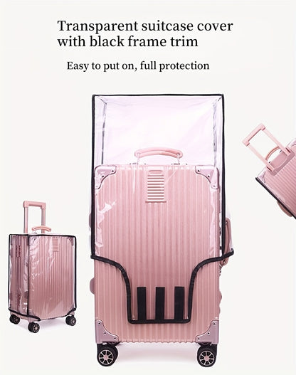 3pcs Luggage Protective Covers, Check-in Shockproof Thick PVC Transparent Dustproof Covers for 50.8cm+60.96cm+71.12cm Suitcases, Waterproof & Durable