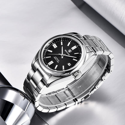 1pc BENYAR Men's Mechanical Wristwatch, 10Bar Waterproof Automatic Watch, Stainless Steel Sports Diving Watch For Men, Ideal choice for Gifts