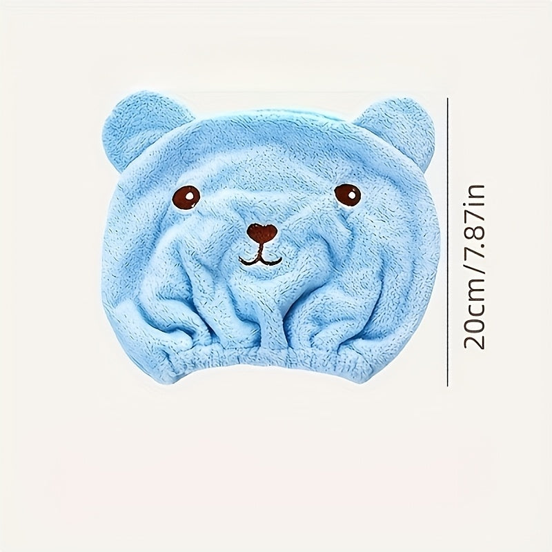 OLOEY Quick-Dry Microfiber Hair Towel Wrap for Women - Cute Cartoon Design, Perfect for Curly, Long & Thick Hair, Paraben-Free