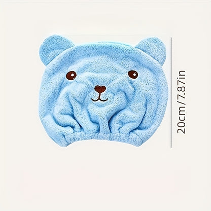 OLOEY Quick-Dry Microfiber Hair Towel Wrap for Women - Cute Cartoon Design, Perfect for Curly, Long & Thick Hair, Paraben-Free