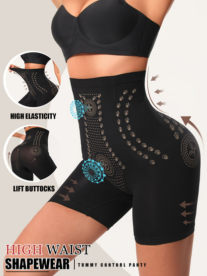 1pc Women's High-Waist Shapewear Waist Trainer Panty - Posture-Correcting Tummy Control Leg Opening, Butt Lift & Abdomen - Multi-Size Options (S-XXL) - Non- Body Shaping Underwear with High & Smooth Texture - Felt Belly Contr