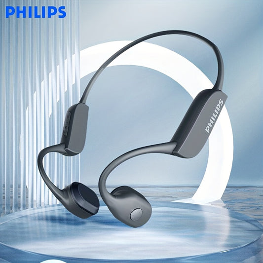 PHILIPS wireless open-ear non-in-ear headphones, sports running fitness cycling headsets, wireless ultra-long battery life hanging ear bone sensing TAA3609 AI call noise reduction, spatial stereo sound effect high-quality hea