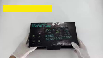 Podcast Live Broadcast Kit, SX91 Live Sound Card + BM800 Podcast XLR Condenser Microphone, Professional Mixing Equipment Set, Ideal for Gaming, Live Broadcasting, Recording Streaming Podcasts, Video Studio, Compatible with La