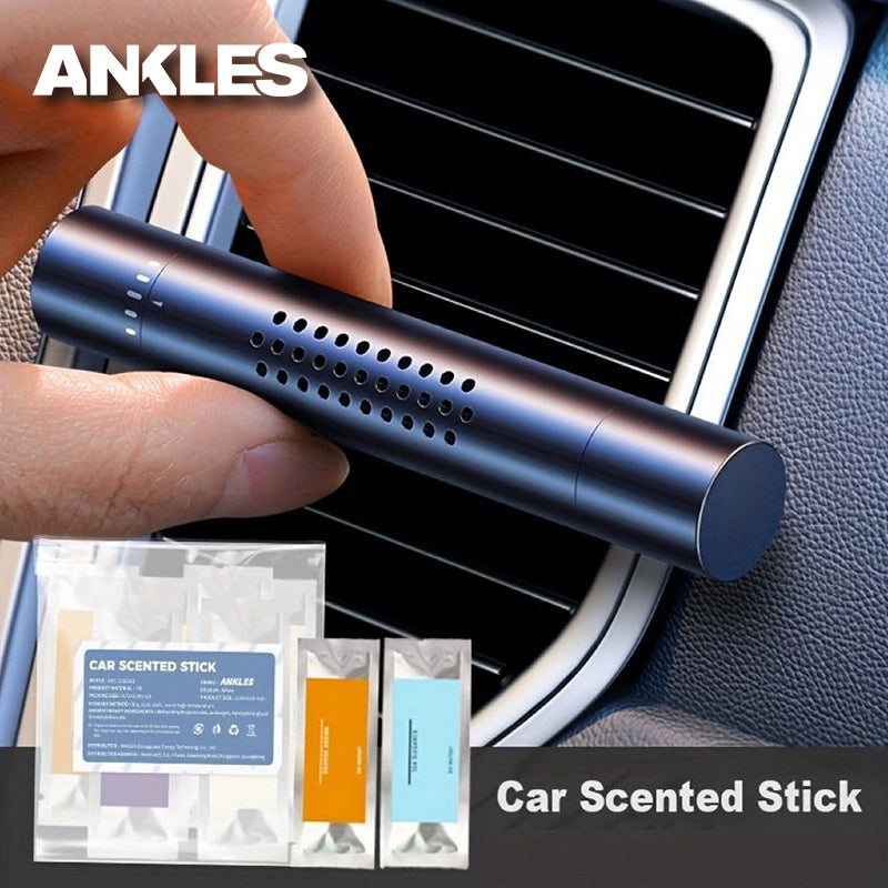 4-Pack Aromatherapy Car Air Freshener Sticks, Essential Oil Diffuser, Long-Lasting Fragrance, Compressed Scent Tablet, Incense Stick for Vehicle Interior, Home & Office Use