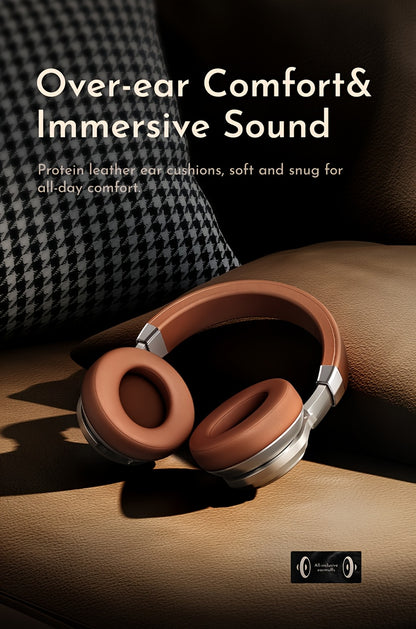 Picun Over-Ear Wireless Headphones, Wireless 5.3 with Low Latency Mode, Dual Composite Drivers for Hi-Fi Sound, 60H Playtime & Real-Time Battery Display, Wired/Wireless Dual Mode, Adjustable Head