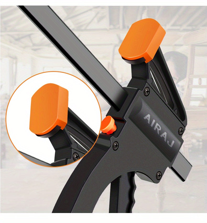 2/5pcs AIRAJ 10.16 Cm Woodworking Clips F Clamp Clip Hard Grip Quick Ratchet Release DIY Carpentry Hand Vise Tools