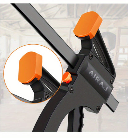 2/5pcs AIRAJ 10.16 Cm Woodworking Clips F Clamp Clip Hard Grip Quick Ratchet Release DIY Carpentry Hand Vise Tools