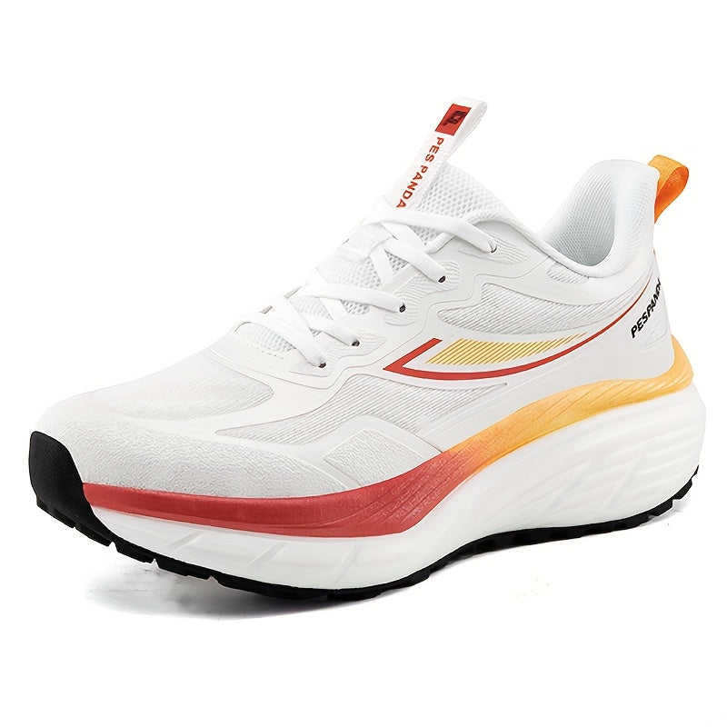 Bright Orange Unisex Running Shoes - Lightweight, All-Season Athletic Sneakers with Stability Support for Outdoor Sports, Gym, and Marathon Events, Marathon Footwear | Modern Running Shoes | Cushioned EVA Sole