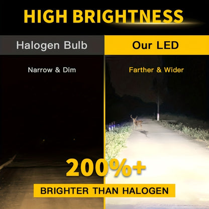 2pcs H4 9003 LED Headlight Bulb CSP Fanless With Canbus High & Low Beam For Audi For Honda For Toyota H4 LED Headlamp For Car Motorcycle HS1 White 12v