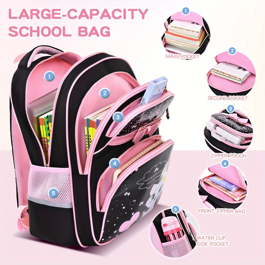 New cute and trendy children's backpack for elementary school students 1 2 3 4 5 6 grade girls 6 12 years old lightweight