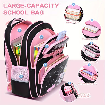 New cute and trendy children's backpack for elementary school students 1 2 3 4 5 6 grade girls 6 12 years old lightweight