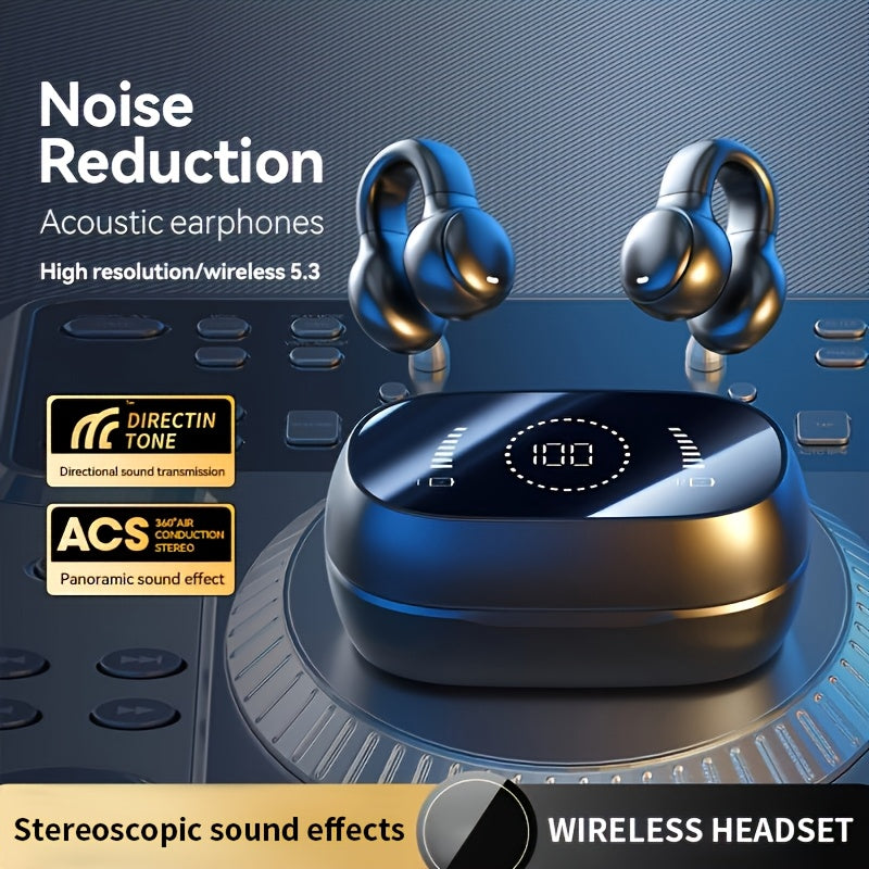 GENAI M47 Earbud Headphones - Compact, Wireless, Active Noise Cancelling, USB-C Charging, Long Endurance, Easy to Carry, Ideal for Sports and Games, Sports Headphones|Sleek Design|Wireless Earbud