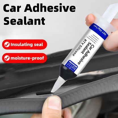 1oz RTV Black Silicone Adhesive Sealant, Waterproof, Flexible, Moisture-Proof, for Glass, Metal, Plastic, with Door Surface Application, for Automotive Wiring Protection, Silicone Sealant Waterproof