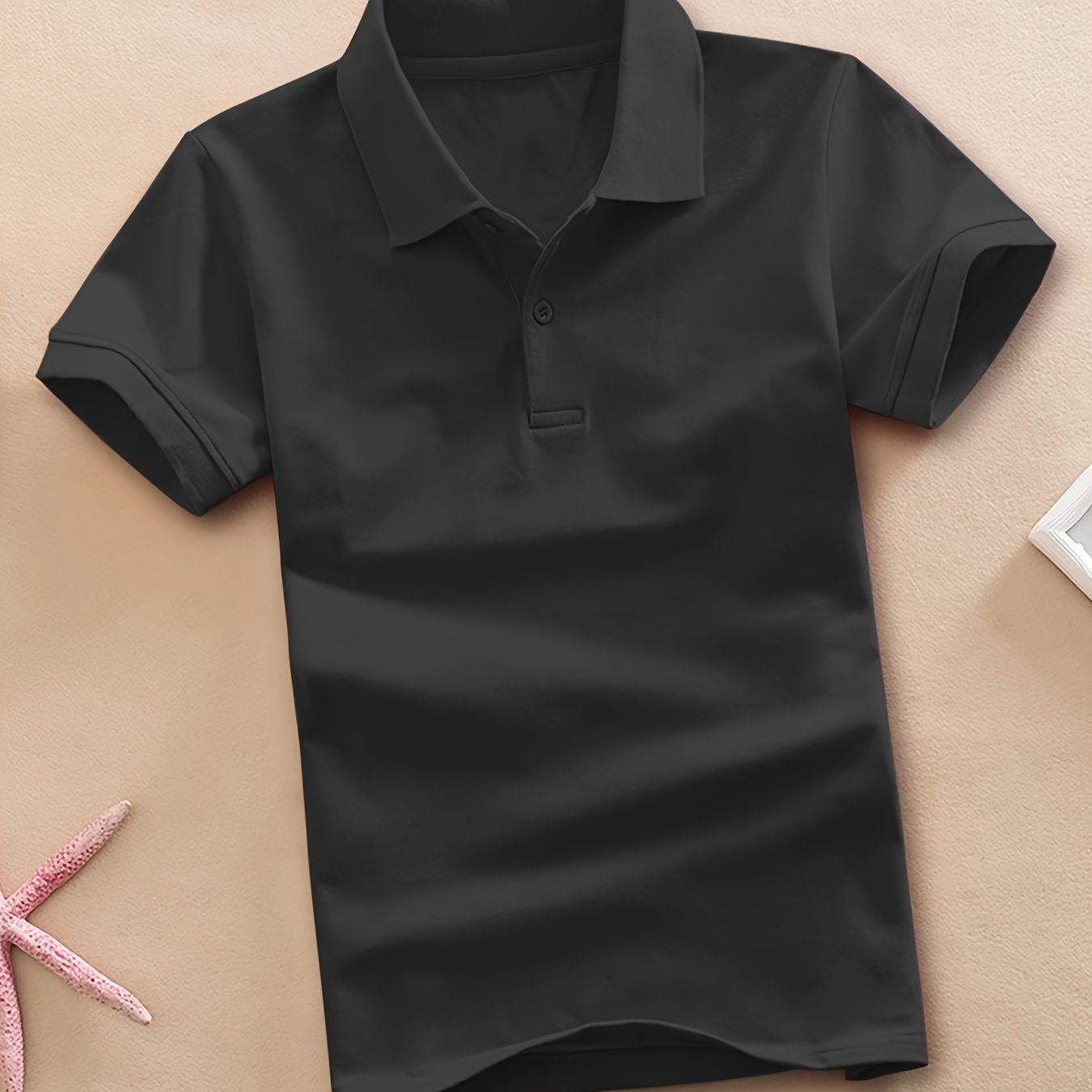 Camisa casual de criança com lapela, t-shirt de manga curta para menino, roupa infantil confortável e respirável.