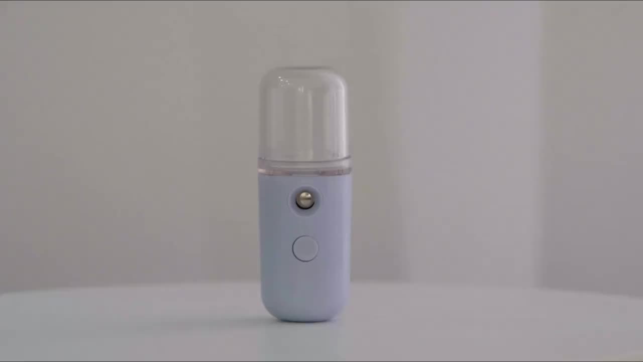 Cloud Prime Portable Mini USB Rechargeable Mist 30ml - Long-Lasting Battery, Formaldehyde-Free, 3 Colors (White/Pink/Red) with Ergonomic Design for Face & Body Hydration, Travel-Friendly Skincare Tool, Sleek Cylindrical Desig