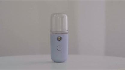 Cloud Prime Portable Mini USB Rechargeable Mist 30ml - Long-Lasting Battery, Formaldehyde-Free, 3 Colors (White/Pink/Red) with Ergonomic Design for Face & Body Hydration, Travel-Friendly Skincare Tool, Sleek Cylindrical Desig