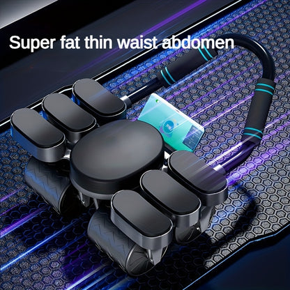 Roda abdominal silenciosa com quatro rodas, perfeita para exercícios em casa e compressão abdominal, ideal para o treino do core, fabricada em material ABS, um excelente presente para o Natal e Ano Novo.