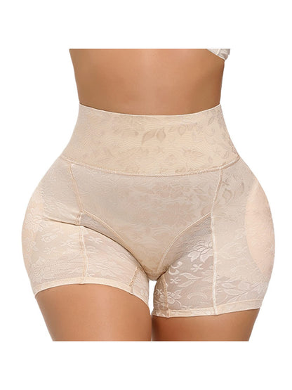 Women's High- Leg-Shaping Tights with Detachable Padding & Lift Design - Double-Layered Anti-Slip Leg Opening, Breathable Sheer Panel & Ruffled Leg - Post-Surgery/Non-Surgery Use, Tummy Control Body Shaping Panties - Machine