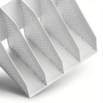 Caixa organizadora retrátil com 4 compartimentos para livros e arquivos: ideal para organizar documentos, arquivos e outros artigos essenciais de escritório, material escolar e decoração.