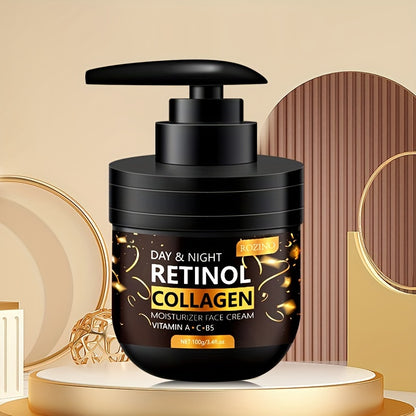100g Retinol Collagen Day And Night Moisturizer Face Cream, Firming And Lifting Facial Skin, Hydrating More Tender, Safe And Reliable, Making Face Silky, Delicate And Tender, Improving And Revitalizing Facial Skin