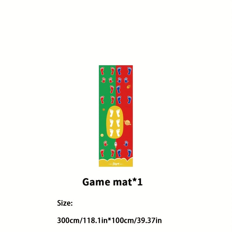 Laughter Guaranteed! 2-Player Hands&Feet Coordination Training Mat – Extra Large PVC Mat with Anti-Fade Printing, Perfect for Picnics, Team Retreats & Birthday Party Games