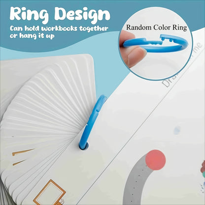 32-Page Reusable Magic Practice Notebook Set | Whole Brain Development, Pen Control Training & Drawing Education Workbook | Learn Writing Skills, Paper Material, Educational Workbook | Color Pages | Durable Binding