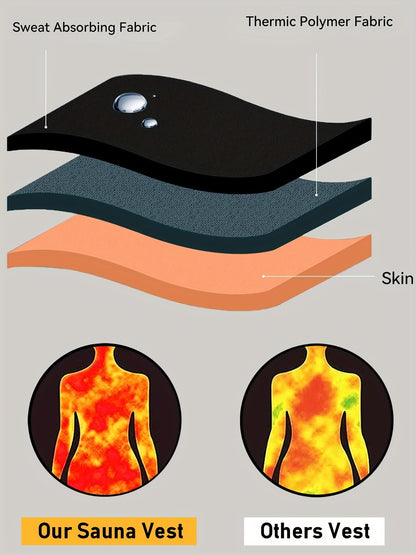 2-in-1 Sweat Sauna Sports Tank Tops, Waist Training Weight Loss Workout Exercise Sports Tops, Women's Activewear