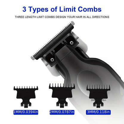 Kemei KM-2299 Professional Hair Clippers, USB Rechargeable Electric Hair Trimmer, Oil-Head Engraving Scissors, Powder Metallurgy Heads, Lithium Battery-18650 Series, ≤36V Operating Voltage, Salon Quality Hair Styling and Sh