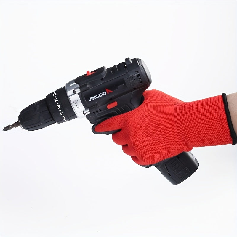 Conjunto de 6 a 12 pares de luvas de jardinagem, luvas de trabalho, luvas de trabalho para homem, luvas para limpeza de lixo de jardinagem, luvas de jardinagem para mulher, ferramentas de jardinagem, luvas de trabalho para jardinagem.