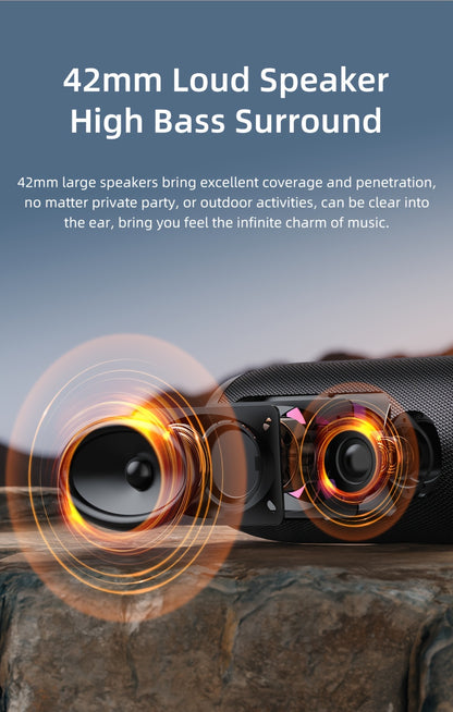 ZEALOT S76 50W Wireless Speaker, Outdoor Portable with RGB Lighting, 8-Hour Playtime, Supports Phone, Tablet, PC, TV. SD, USB, AUX, Dual Pairing Function, Suitable For Car, Camping, Beach, Party