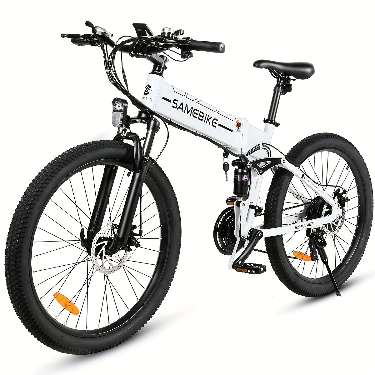 SAMEBIKE Folding Electric Bike | 26x1.95-inch Wear-resistant Tires | 48V 7.8AH Removable Battery | 250W Motor | Disc Brakes | LCD Smart Meter | 80-90km Range, Mountain Bike, Hill Miles E Bike, Folding E Bike, Electric Bike fo