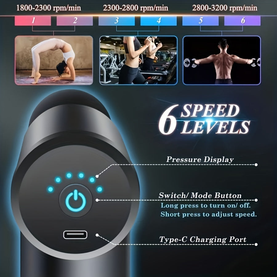 Powerful Professional Percussion Gym Sports Muscle Deep Tissu Fascia Mini For Neck Back Muscle Deep Vibration Relax Fitness Pocket Massage Gun