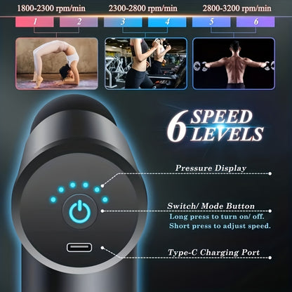 Powerful Professional Percussion Gym Sports Muscle Deep Tissu Fascia Mini For Neck Back Muscle Deep Vibration Relax Fitness Pocket Massage Gun