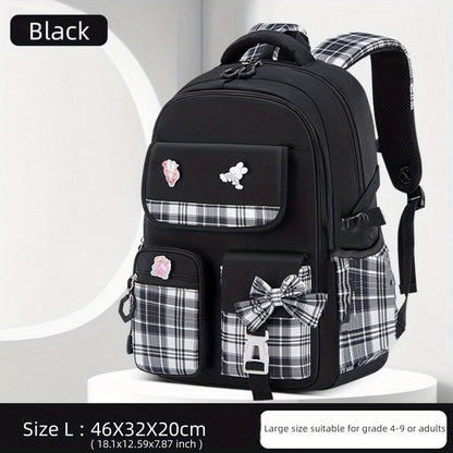 Bow Tie Lady Pink INS Backpacks for Girls Backpack School Bookbag for Teenage Cute Book Bag, Buy Backpack