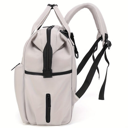 Multi-layer Space Large-capacity Solid Color Fashion Simple Mommy Bag Portable Multi-functional Backpack, Halloween Thanksgiving Day Christmas Gift