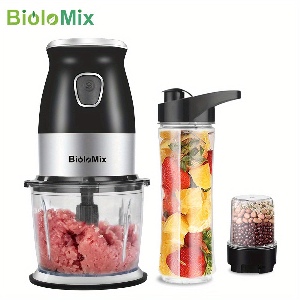 500W Portable Personal Blender Mixer Food Processor with Chopper Bowl 600ml Juicer Bottle Meat Grinder Youngsters Food Maker
