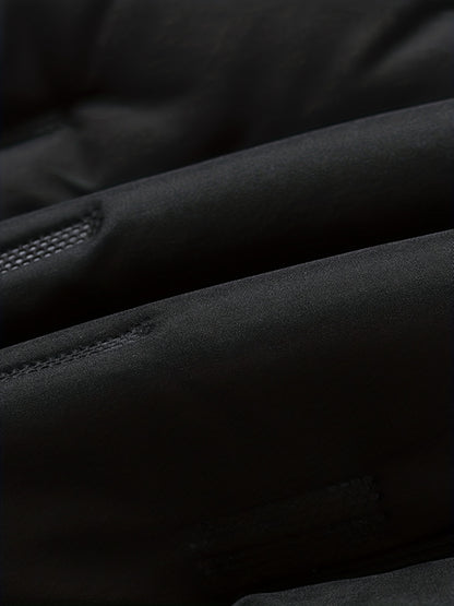 Colete térmico com capuz para homem moderno para o outono/inverno, estilo casaco casual sem mangas.