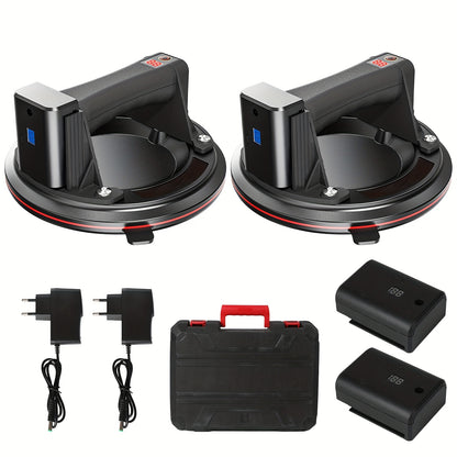 2pcs Set Of 20.32 cm Vacuum Suction Cups 200kg Load Capacity Heavy Duty Vacuum Picker with Double Layer High Quality Rubber Large Diameter Suction Cup Smart Pressure Display for Handling And Installation Can Be Used to Move G