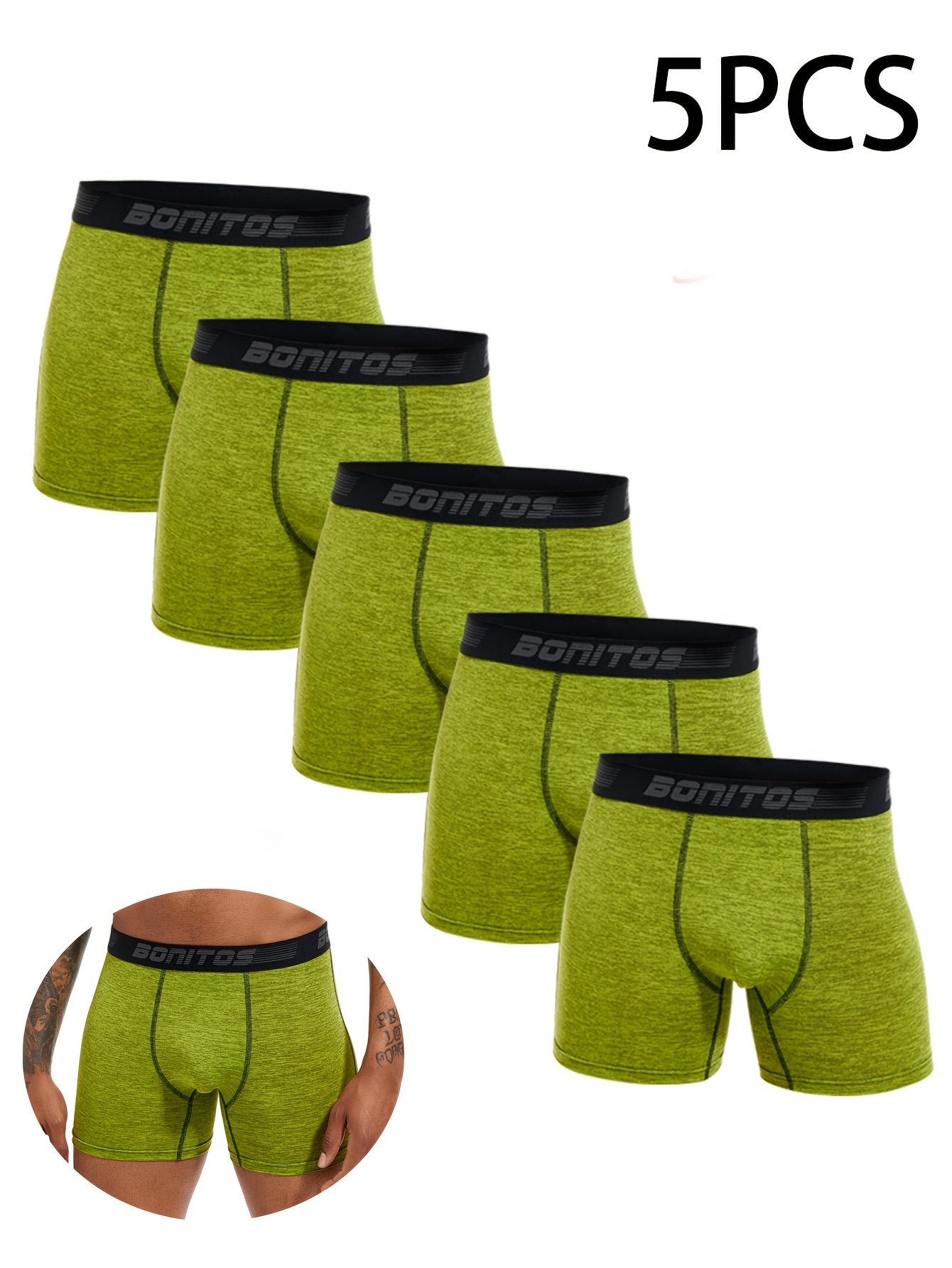 Conjunto de 5 cuecas boxer novas para homem, marca de roupa interior masculina sexy e de alta qualidade, cuecas slip para homem, presente de roupa interior masculina.