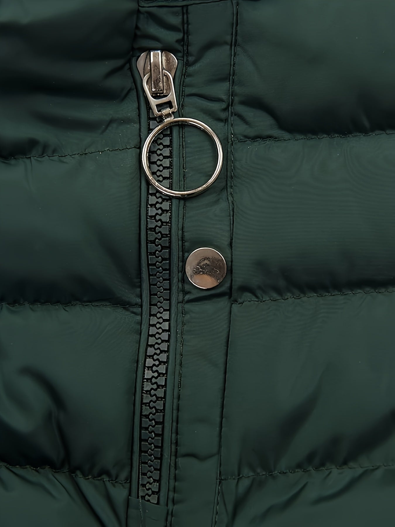 Women's Winter Fleece-Lined Hooded Jacket - Mid-Length Relaxed Fit Coat with Zipper Front, Long Sleeve Casual Outerwear for Cold Weather