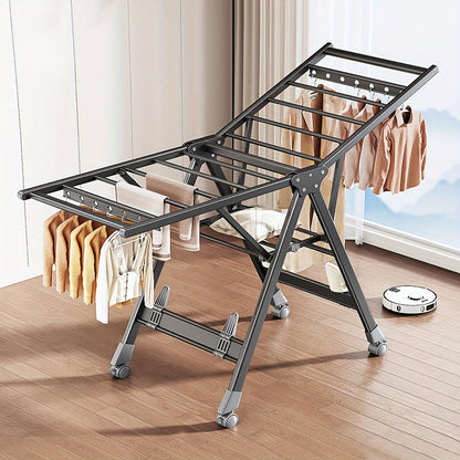 Joybos® Ultimate Space-Saving Foldable Drying Rack - 2-Level Laundry Drying Genius, Free-Standing With Height-Adjustable Wings, Effortless Storage Solution For Any Home, Drying Racks