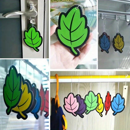 3-60pcs Car Air Freshener Natural Scented Tea Paper Auto Hanging Vanilla Perfume Fragrance Leaf Shape Car Interior Accessories Christmas Gift