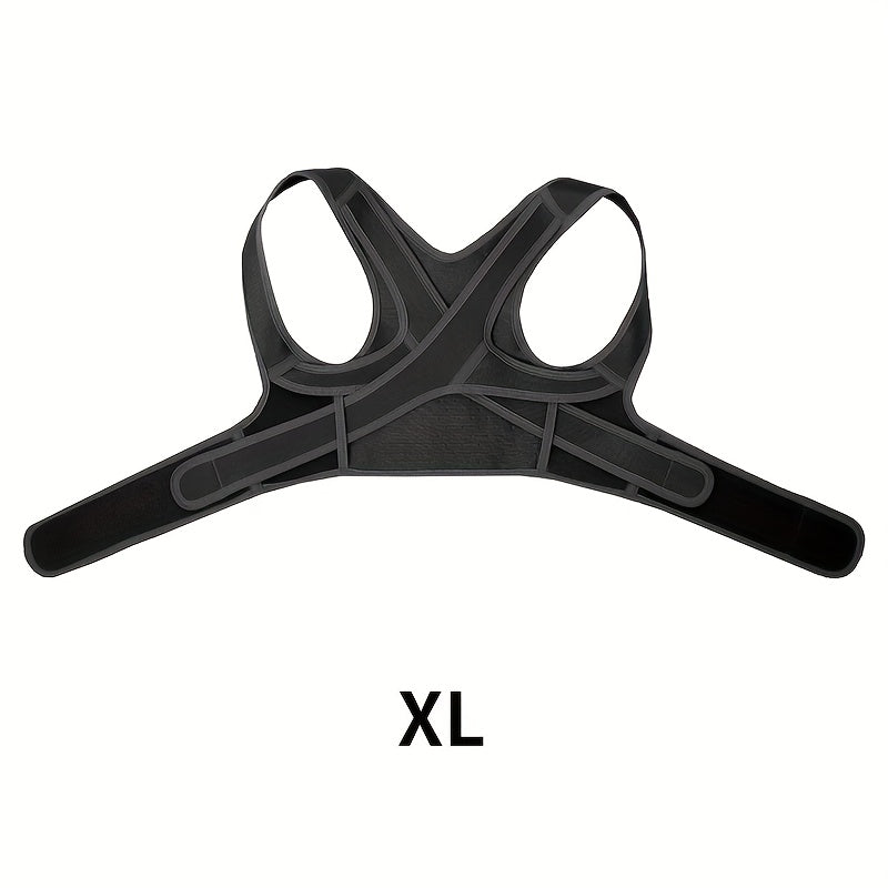 Adjustable Posture Brace with Thoracic Lumbar Support - Back, Hunchback & Round Shoulder, Comfortable Body Support Belt for &, Ideal for Scoliosis, Osteoporosis (Black)