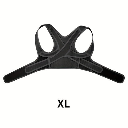 Adjustable Posture Brace with Thoracic Lumbar Support - Back, Hunchback & Round Shoulder, Comfortable Body Support Belt for &, Ideal for Scoliosis, Osteoporosis (Black)